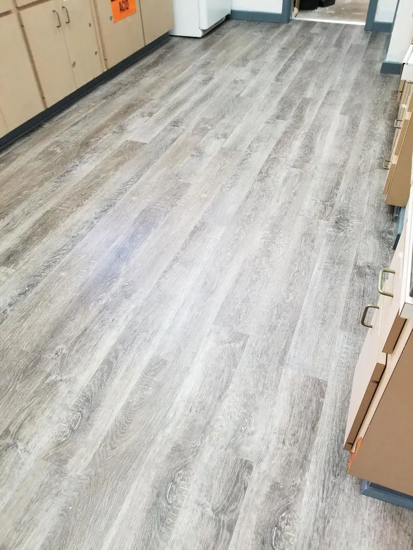 Commercial-grade vinyl plank in a Gainesville office