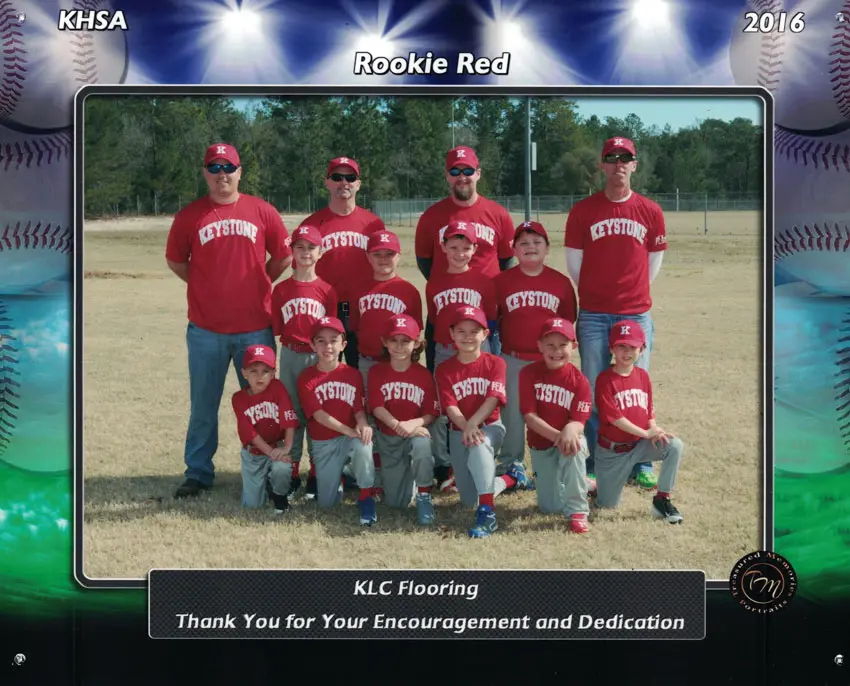 KLC Floors & More sponsored Keystone youth baseball team